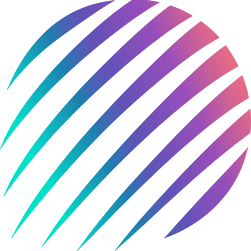 logomark for treora, colourful ball like aurora